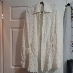 Levi's Cream Knit Poncho Sweater
